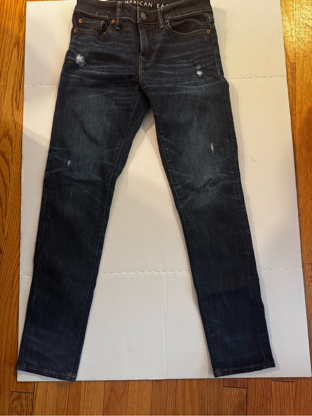 American Eagle Indigo Denim Jeans with Contrast Stitching